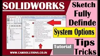 Solidworks tutorials | Fully Defined Sketch Solidworks tutorial | Solidworks Basic