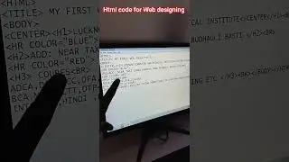 Web page designing code 