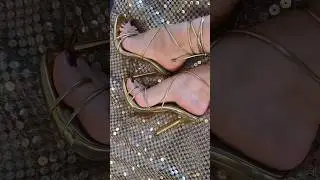 Gold Strap High Heels Sandals | Summer Look