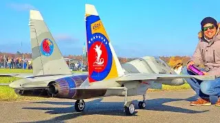 REAL VECTOR THRUST! SUCHOI SU-30 RC TURBINE JET MODEL FLIGHT DEMONSTRATION