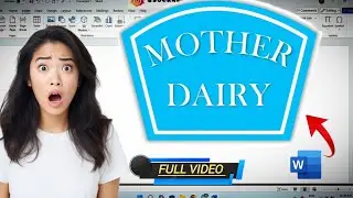 कैसे बनाये ms ward पर logo? logo बनाना सीखे|@MotherDairyOfficial *shocking result*