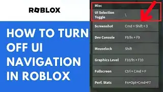 How to Turn Off ui Navigation in Roblox ⏬👇