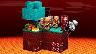 ¿puedes SOBREVIVIR al SKYBLOCK MAS DIFICIL de MINECRAFT? 😰😱 SKYBLOCK en el NETHER
