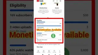 YouTube Monetization Is Now Available Update 500 Sub #shorts