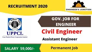 UPPCL Assistant Engineer Job 2021 | Civil Engineer Latest Jobs | Government Jobs | UPPCL