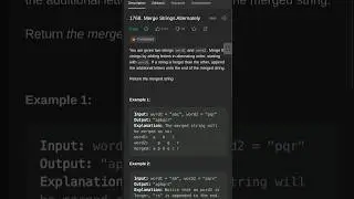 Leetcode 1768 Merge Strings Alternately in Python #codinginterview #python