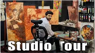STUDIO TOUR and BTS of painting process 🎨