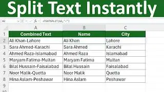 TEXTSPLIT Function in Excel | Split Text into Columns or Rows Easily