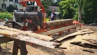 Cutting 16' 8x8 for the timber frame order and *CRAP*MESSED UP😄🤟.  Norwood HD36v2 and Stellicut band