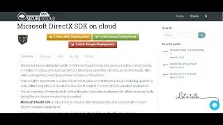 Secured Microsoft DirectX SDK on Win 2016 Deploy on Azure , AWS and Google Cloud Platform.