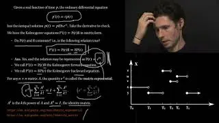 160B. Lecture 17. Part 3. The matrix exponential and solutions to the Kolmogorov equations.