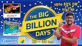 Don't Sleep, it's Shopping time... 🤩 Flipkart Big Billion Days Sale 2022 Top Deals & Offers on TVs⚡️