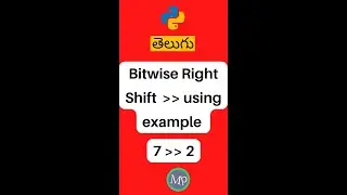 Bitwise right shift operator using example in Python 
