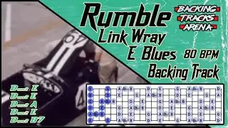Rumble - Link Wray Backing Track | E Blues 80 BPM
