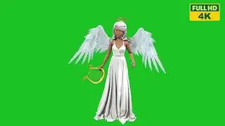 4K Green Screen Angel Animation - A Touch of Celestial Magic| 