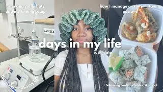 Days in my life 📎: crocheting, uni work, sushi date, starbucks | Jonvxco