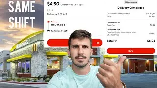 Doordash Earn By Time and Earn Per Order In The SAME SHIFT… How Much Did We Make?