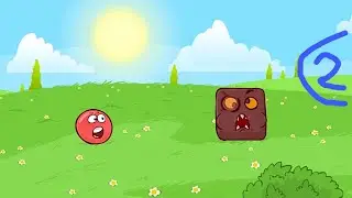 Красный шар против чёрных квадратов#2. Босс Зелёных Холмов. игра Red ball 4 на канале Солоденький 🐌