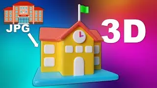 Convert 2D image to 3D model. Fbx