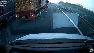 Miraculous escape as van flips over into fast lane of M-way