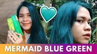DYEING MY HAIR BLUE GREEN | FROM RED TO BLUE GREEN