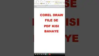 How to convert Corel draw to pdf file|Coreldraw to PDF|