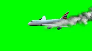 Aeroplane crash best green screen video