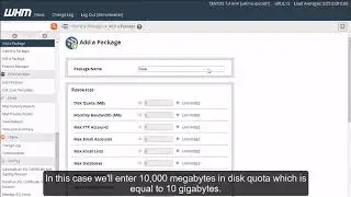 How To Create Hosting Packages in WHM