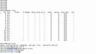 71 Setting Console and VTY Passwords