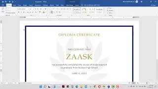 How to make a Diploma Certificate in MS Word