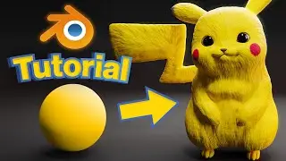 How to Sculpt Pikachu in Blender