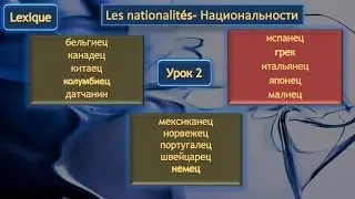 Национальности Часть 2 (дополнение к уроку 2)