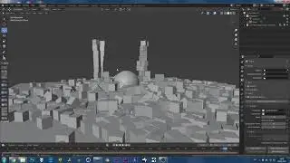 Falling of Cube of Cubes / Падение куба кубов. Blender Octane + Animation Nodes