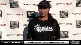 2028 Sadie Yahya - 4.25 GPA Athletic Lefty Slapper, Outfielder Softball Recruiting Video - Choppers