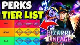 BIZARRE LINEAGE TIER LIST (RANKING ALL BEST PERKS FOR PVP & PVE) | ROBLOX BIZARRE LINEAGE
