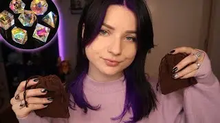 Tingly ASMR D&D Dice Set Unboxing 🎲 Prismatic Glass & Rose Quartz 🎲Clicky Clacky Sounds