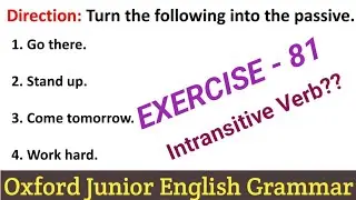 Oxford Junior English Grammar Exercise 81 Solution | English Grammar |