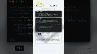 JS Character Counter in Input Field  #coding