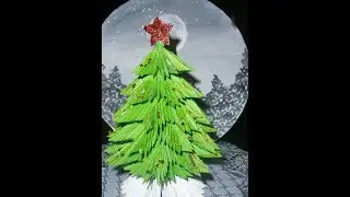 Christmas tree made of origami modules.