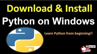 Download and Install latest Python version on Windows | learn python from basics| Start python prog