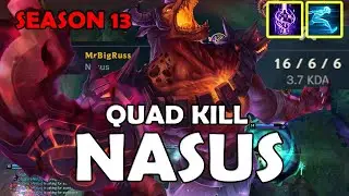 QUADRA KILL NASUS / Infernal Nasus vs Irelia / Season 13 Top Lane