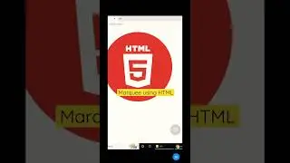 Marquee Tag in HTML 