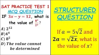 SAT MATHEMATICS PRATICE TEST 1|COLLEGE BOARD|NO CALCULATORS
