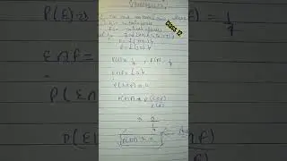 PROBABILITY  《 Exercise 13.1 》 Question no. 7(ii) #youtubeshorts