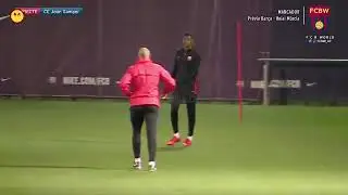 How is Dembele training to be back on the pitch?