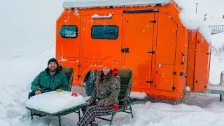 Camping with a Caravan in the Snow | Palandöken | Vanlife