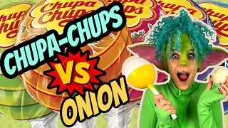 Chupa-chups vs Onion Challenge SHOCKED My Alien Friend! #babyyoda