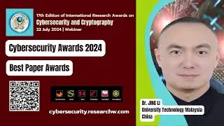 Dr. JING LI, University Technology Malaysia, China | Best Paper Award