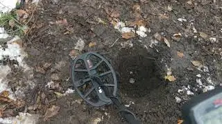Minelab X-Terra Pro - Тест, мідна монетка у відкритій ямі. #металлоискатель #металошукач #minelab
