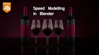 Blender Speed Modeling: Wine Bottle & Material Creation #Blender #B3D 🍷